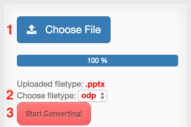 How to convert PPTX files online to ODP